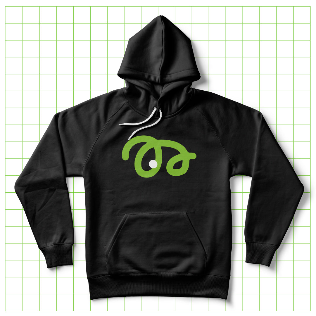 Hoodie- Balón Series: Big Green Graphic