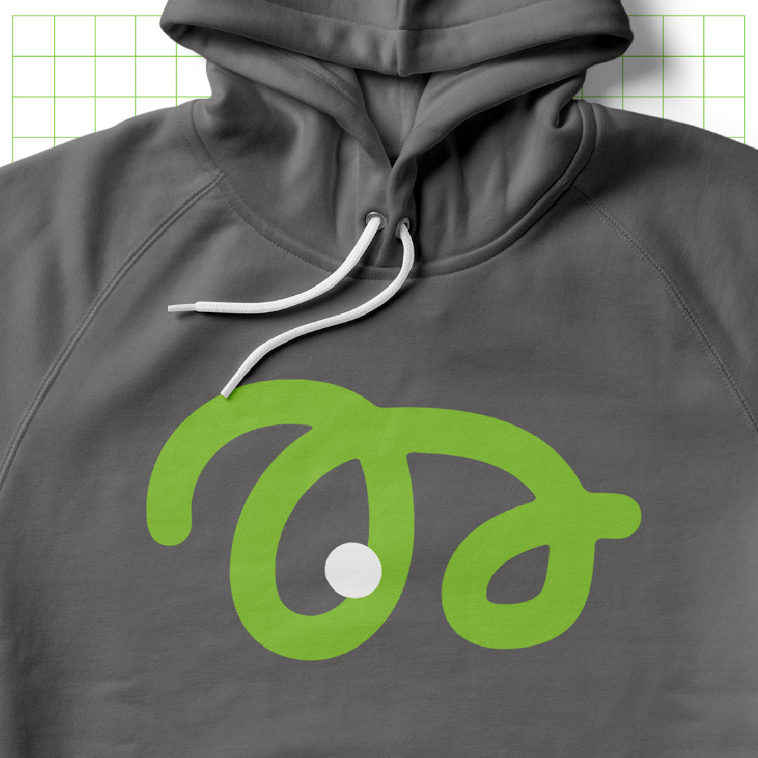 Hoodie- Balón Series: Big Green Graphic