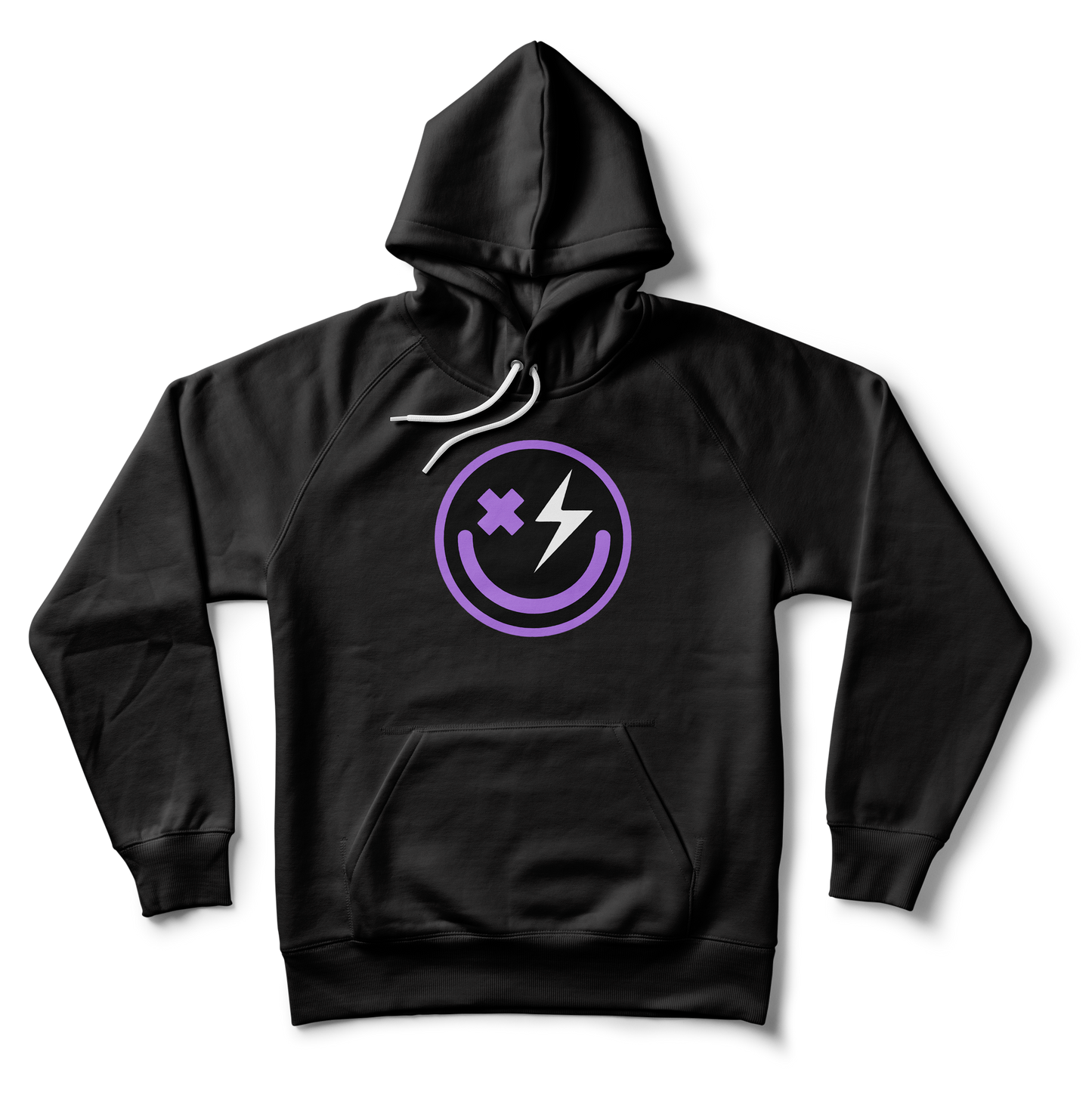 Hoodie- HOUSE SERIES: SMILEY PURPLE LARGE