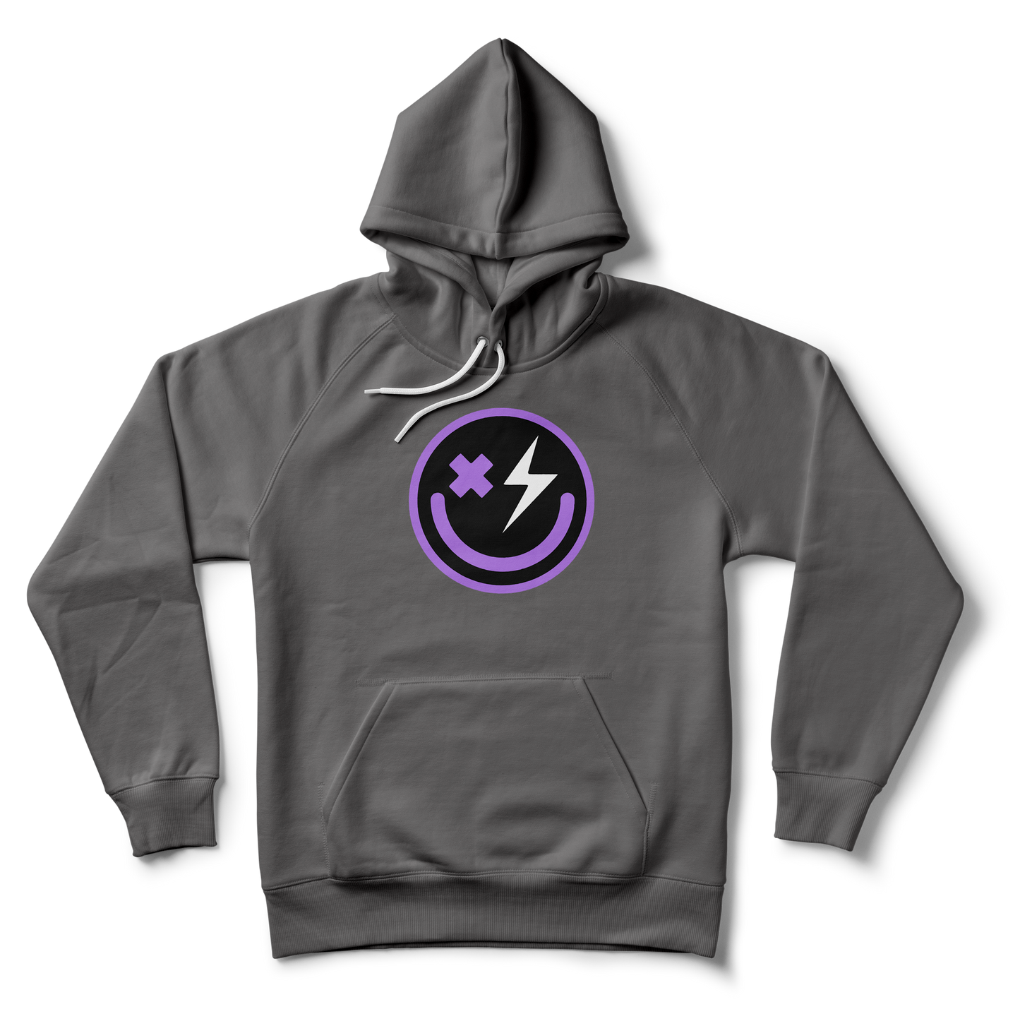 Hoodie- HOUSE SERIES: SMILEY PURPLE LARGE