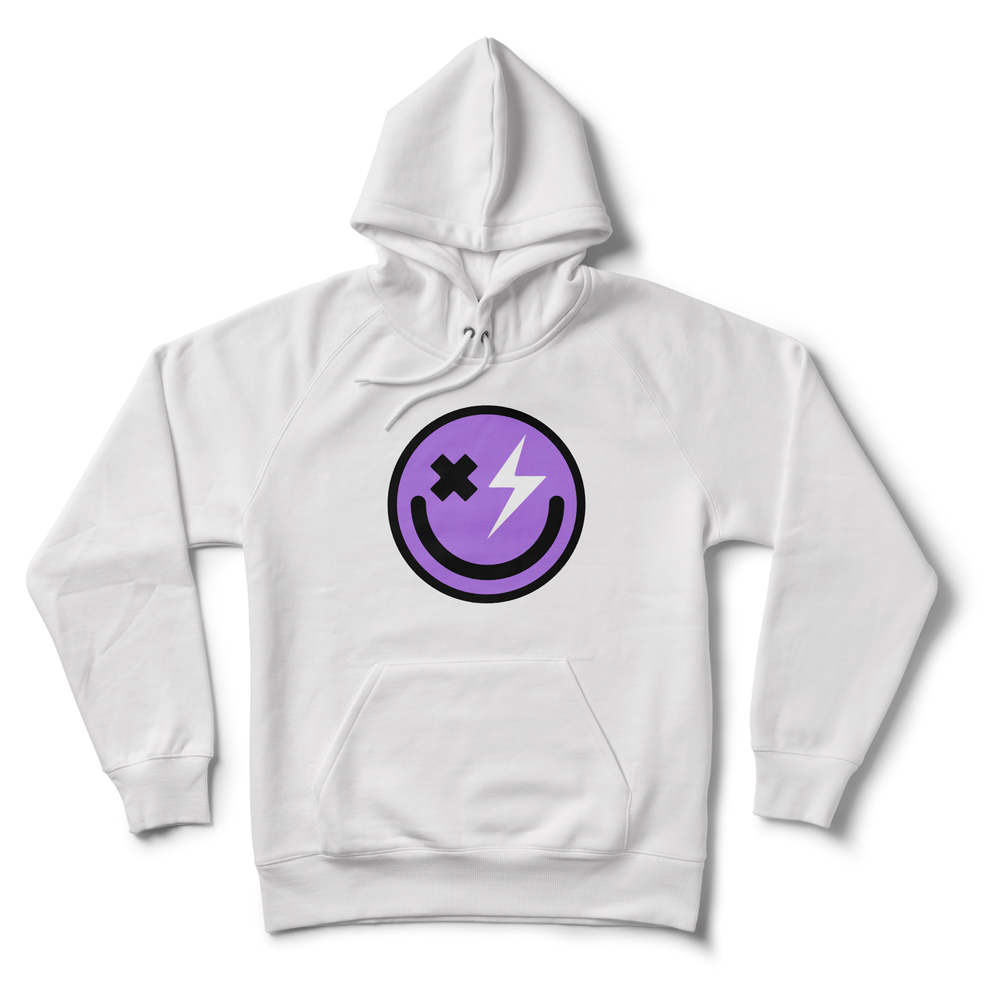 Hoodie- HOUSE SERIES: SMILEY PURPLE LARGE