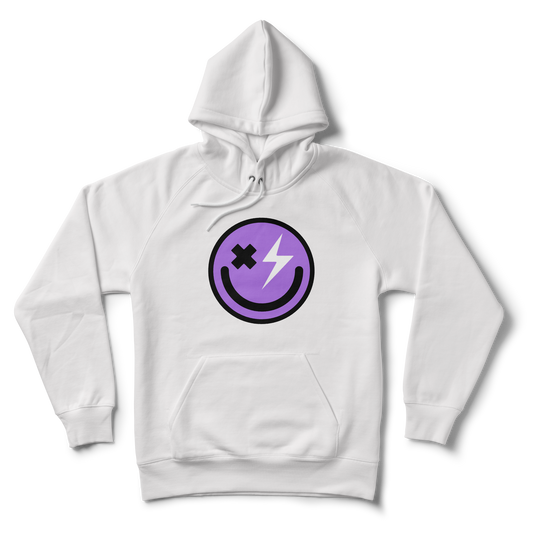 Hoodie- HOUSE SERIES: SMILEY PURPLE LARGE