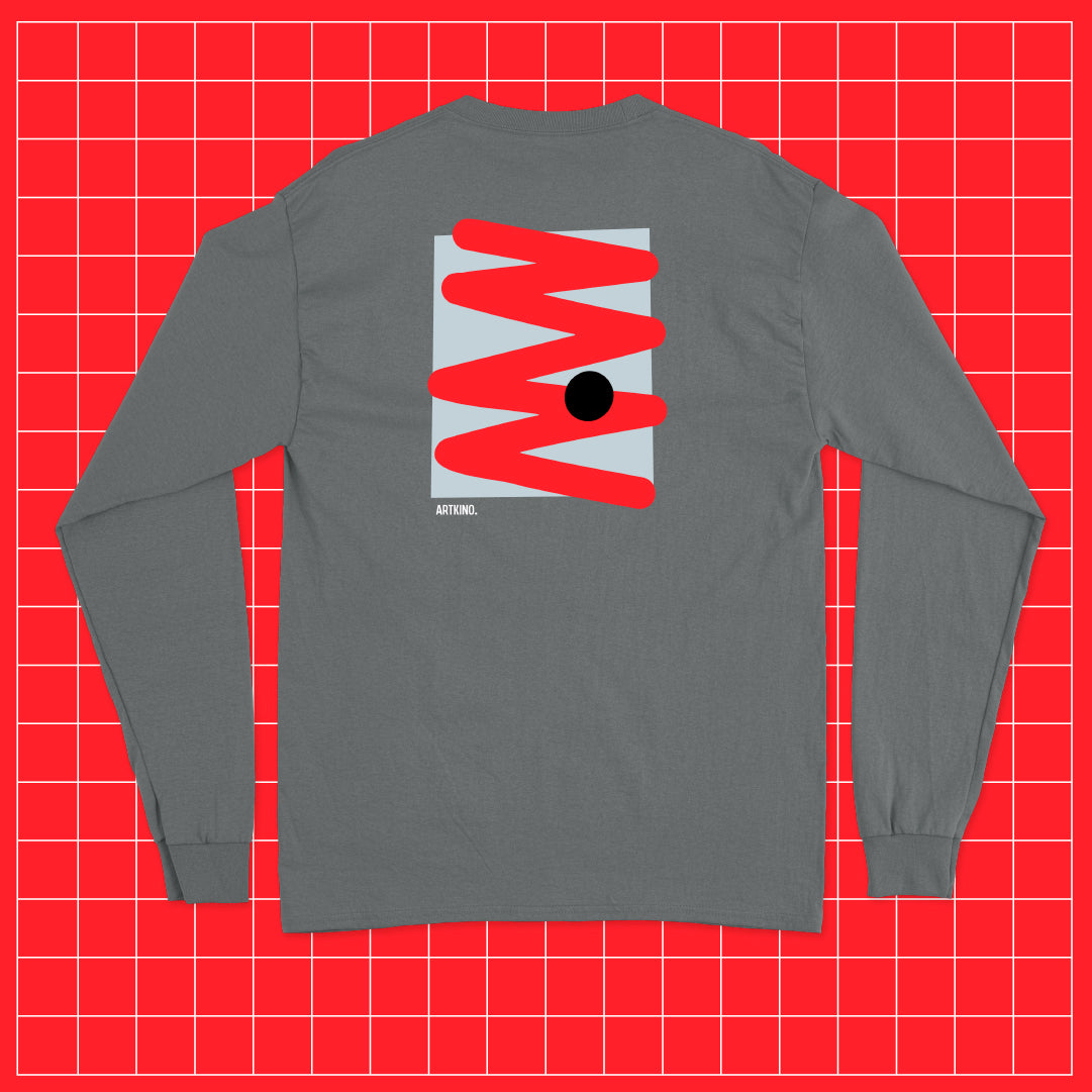 Long-Sleeved T-Shirt - Balón Series: Red ZigZag Graphic