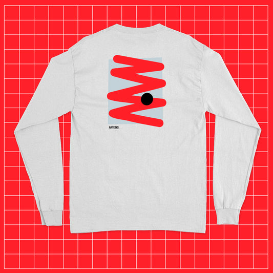 Long-Sleeved T-Shirt - Balón Series: Red ZigZag Graphic