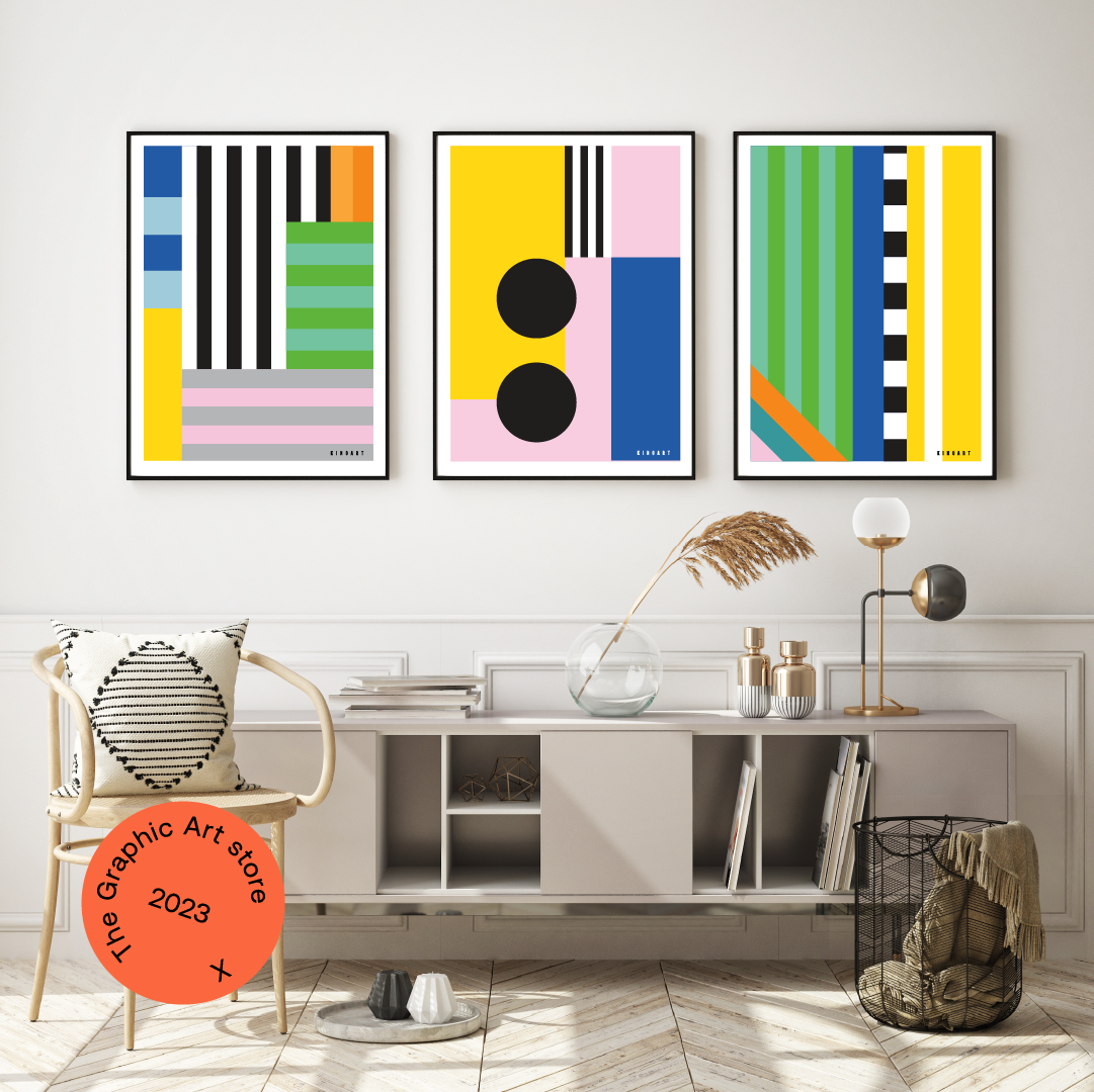 Giclée Printed Graphic Art - Blok Series: Three