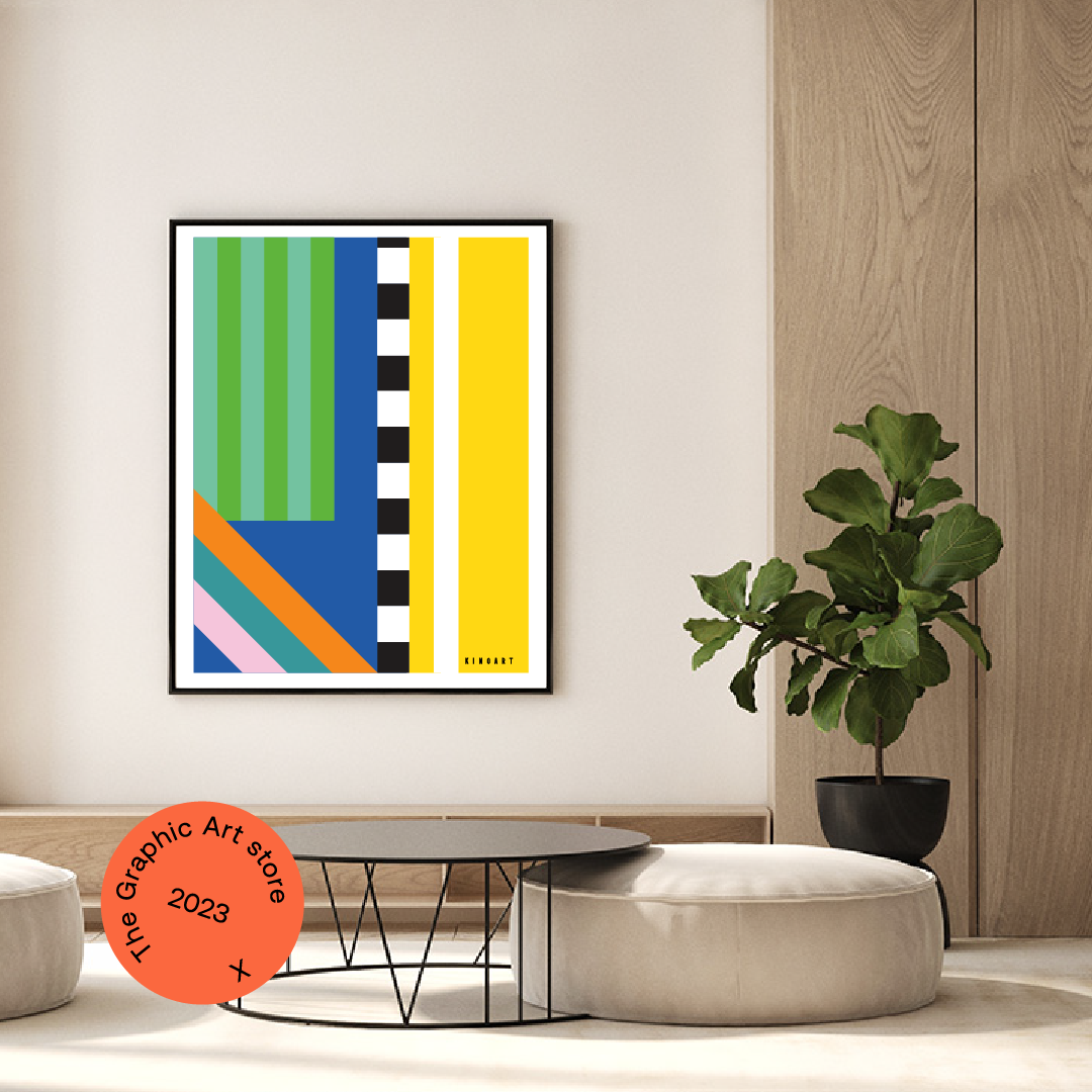 Giclée Printed Graphic Art - Blok Series: Three