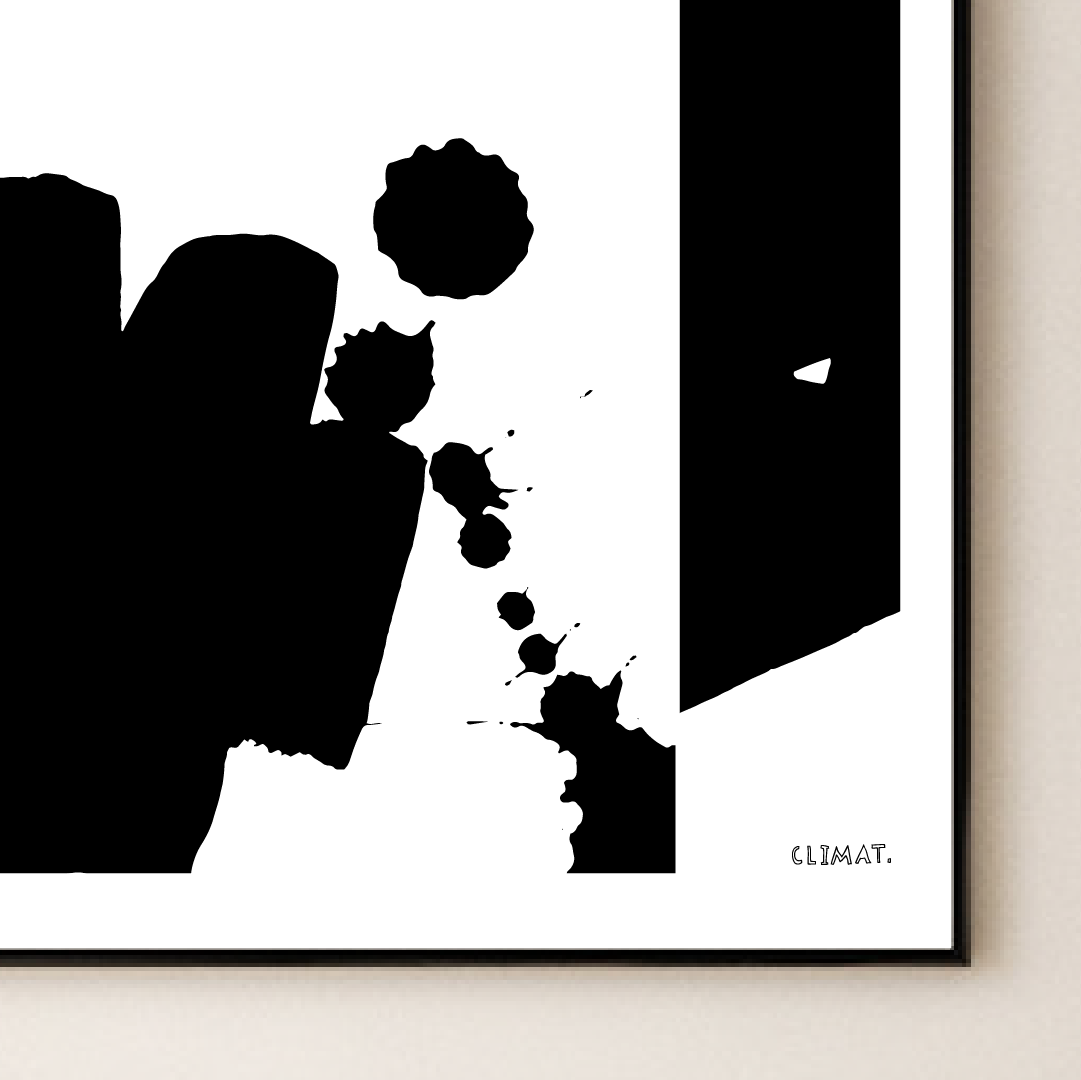 Giclée Printed Graphic Art Black Series: CHARGE