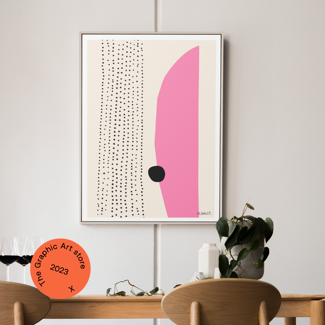 Giclée Printed Graphic Art - Dots Series: Coral