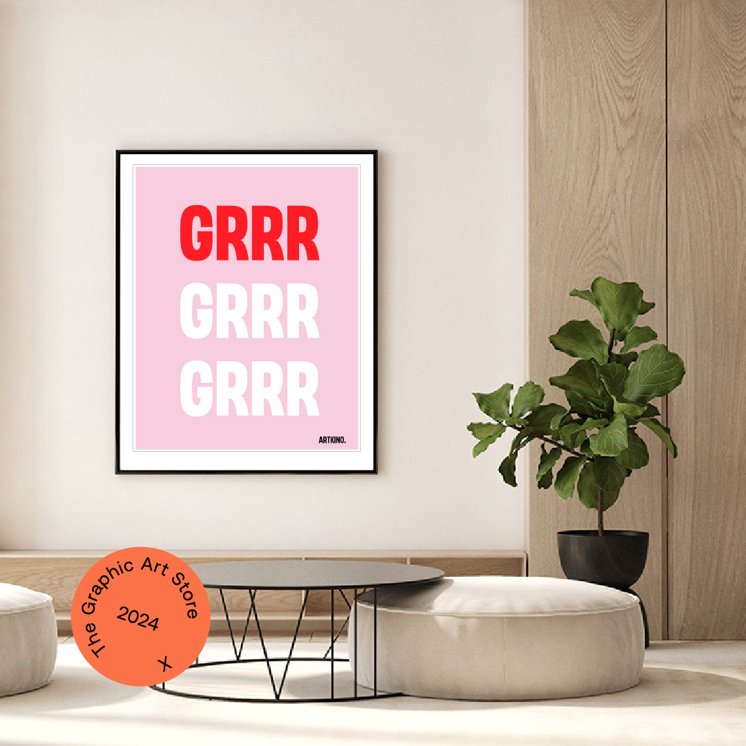 Giclée Printed Graphic Art Statement Series: GRRR