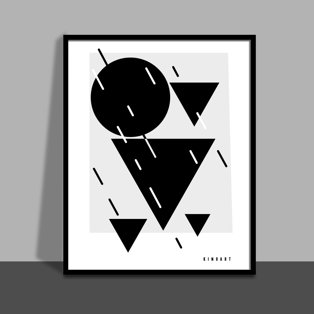 Giclée Printed Graphic Art Black Series: RAIN