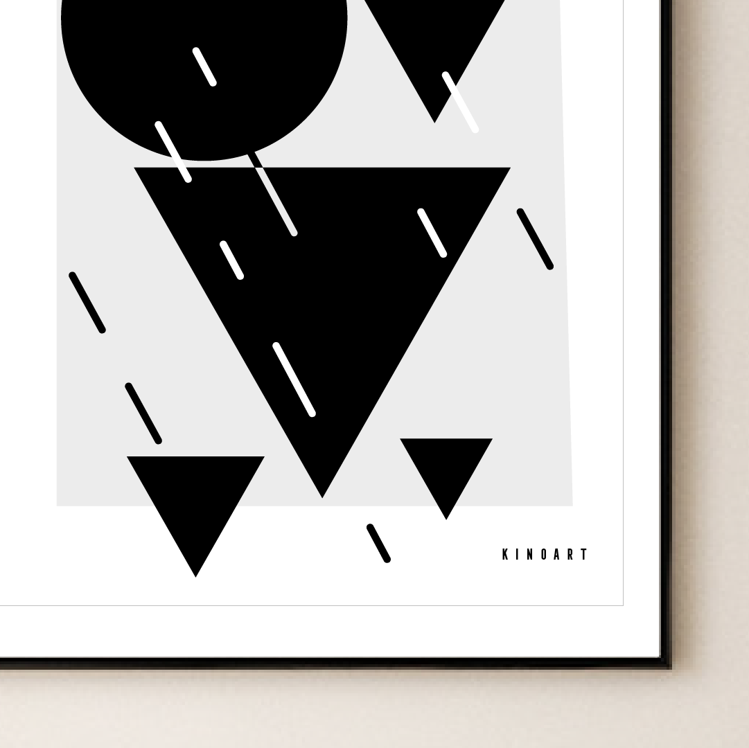 Giclée Printed Graphic Art Black Series: RAIN