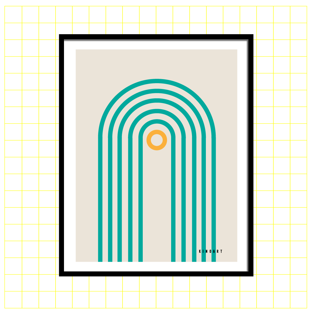 Giclée Printed Graphic Art - Shapes & Ting: Track