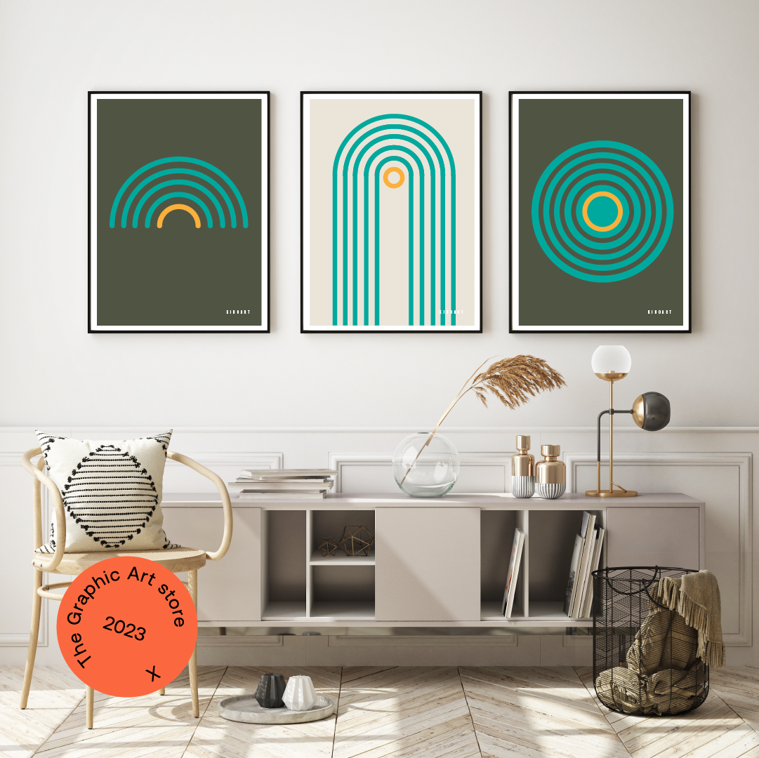 Giclée Printed Graphic Art - Shapes & Ting: Track