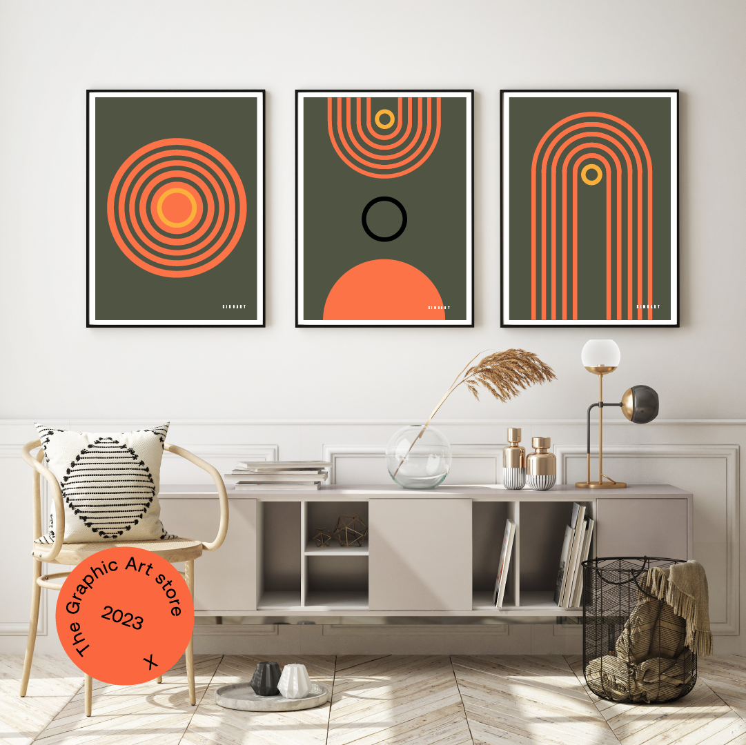 Giclée Printed Graphic Art - Shapes & Ting: Upside