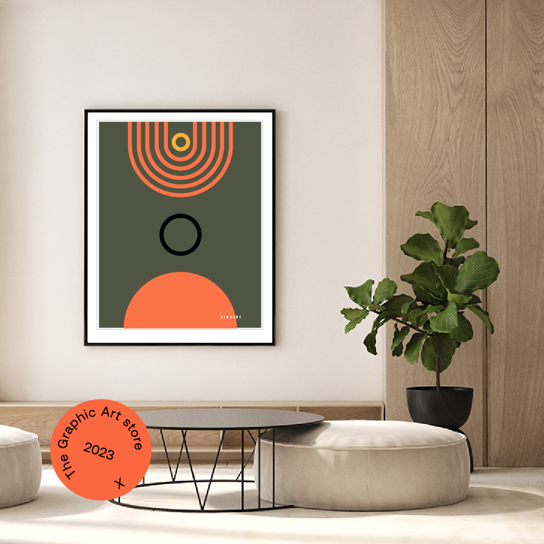 Giclée Printed Graphic Art - Shapes & Ting: Upside