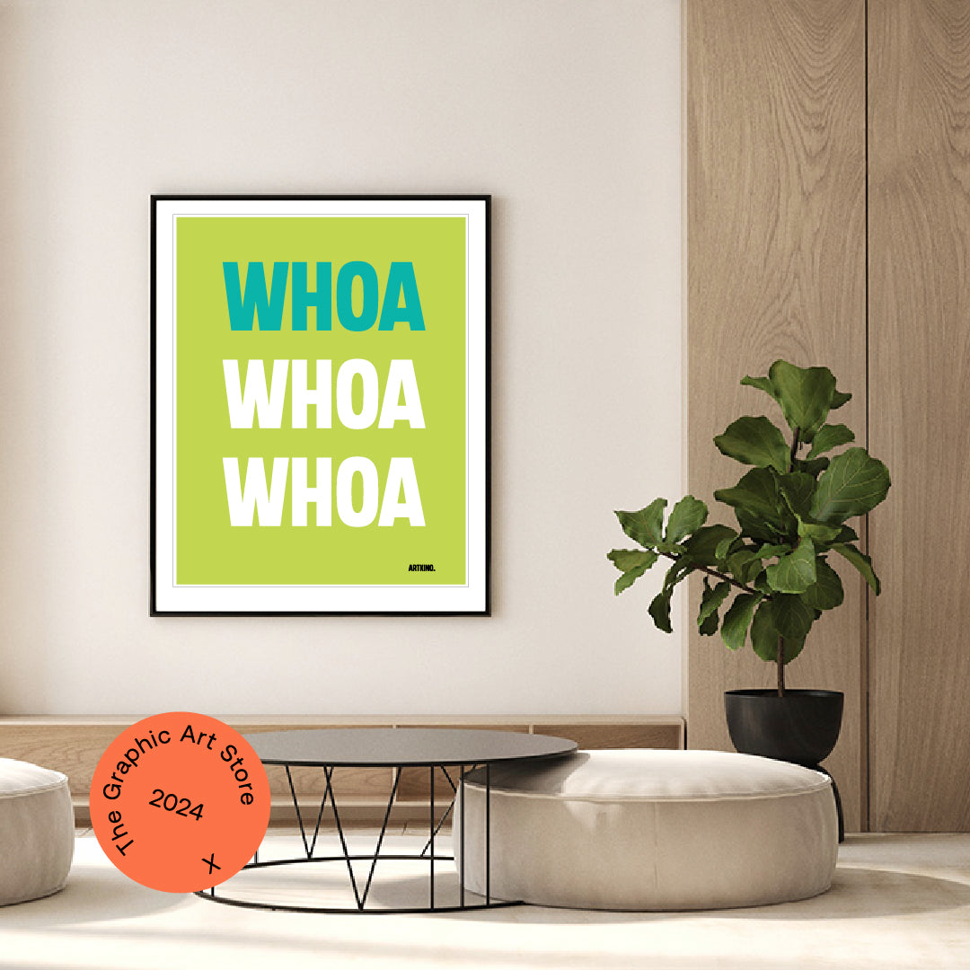 Giclée Printed Graphic Art Statement Series: WHOA