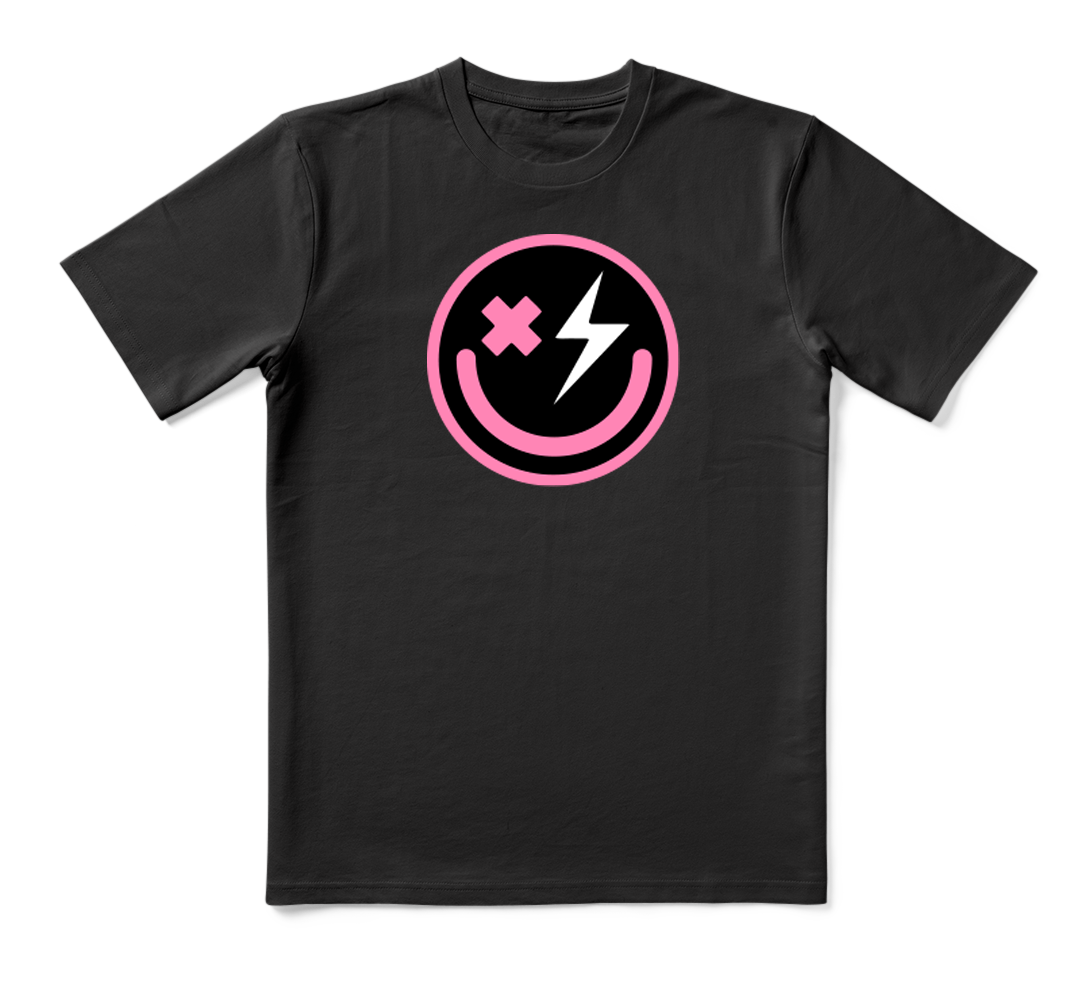 T-Shirt - HOUSE Series: Smiley Pink Large