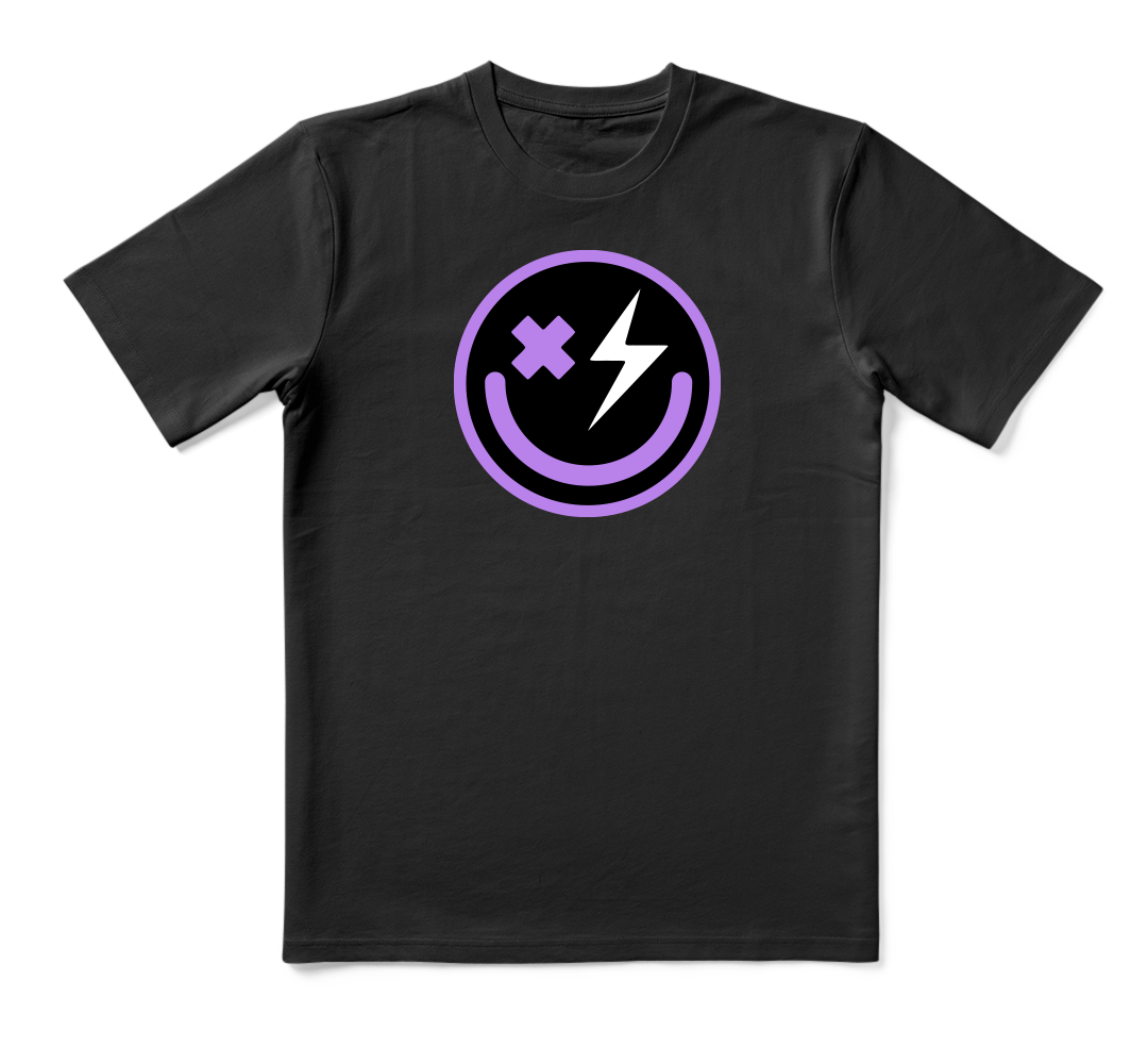 T-Shirt - HOUSE Series: Smiley Purple Large